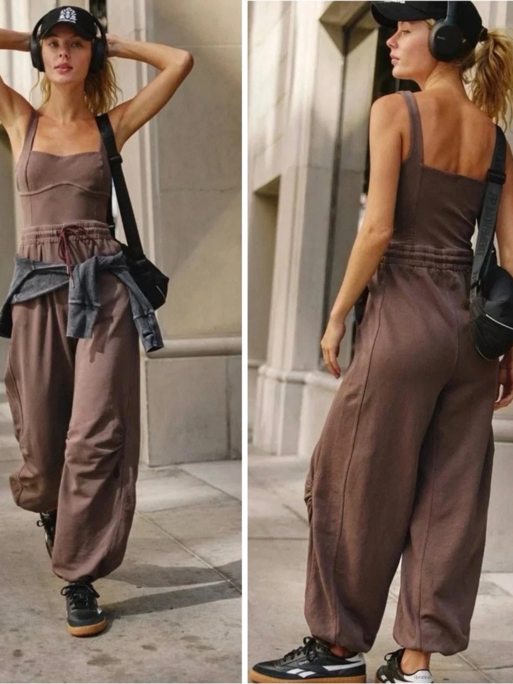 Sold Out NWOT FREE PEOPLE FP MOVEMENT  Espresso INBOUND One Piece Jumpsuit S